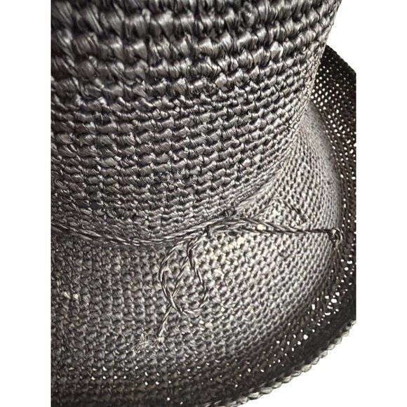 Callanan Resort Black Woven Sun Hat European Designer American Style Natural Fib - Picture 3 of 6